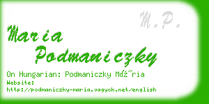 maria podmaniczky business card